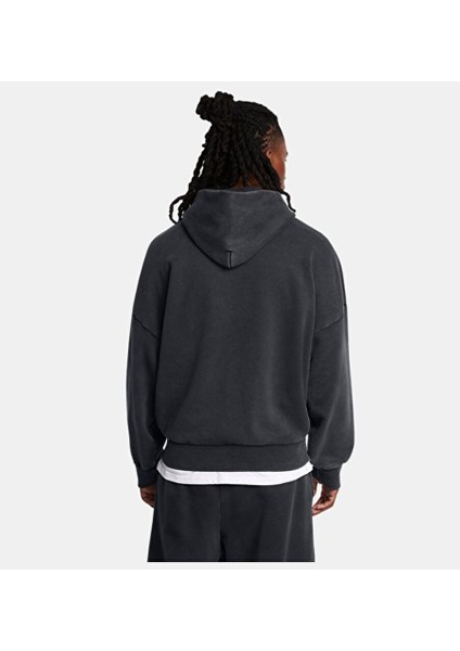 Erkek Ua Icon Heavyweight Fleece Wash Oversized Kapüşonlu Üst 1386552-001