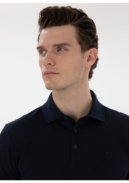 Lacivert Erkek Slim Fit Jakarlı Polo T-Shirt Asır fiyatları