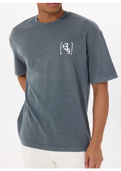 Gmg Fırenze Mavi Erkek Oversize T-Shirt ZR24MSS03051
