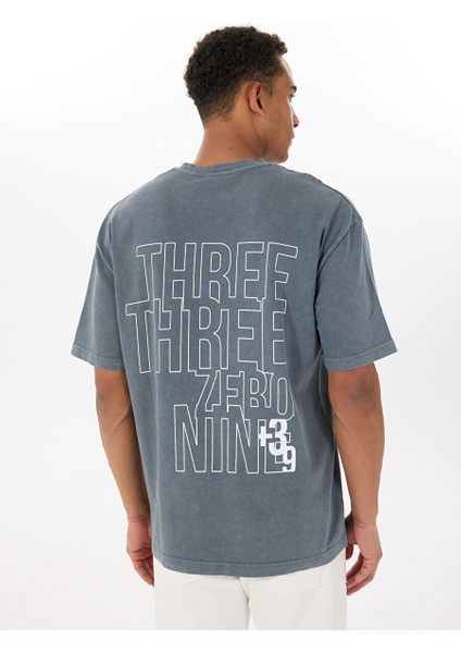 Gmg Fırenze Mavi Erkek Oversize T-Shirt ZR24MSS03051