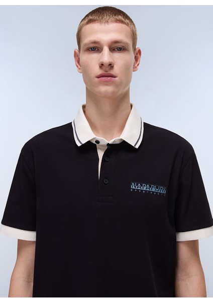 Napapıjrı Siyah E-Zerı Ss Erkek T-Shirt NP0A4ID49411