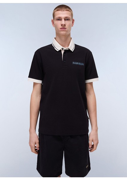 Napapıjrı Siyah E-Zerı Ss Erkek T-Shirt NP0A4ID49411