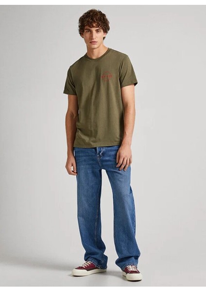 Yeşil Erkek Regular Fit Baskılı T-Shirt PM509210 679 Craıg