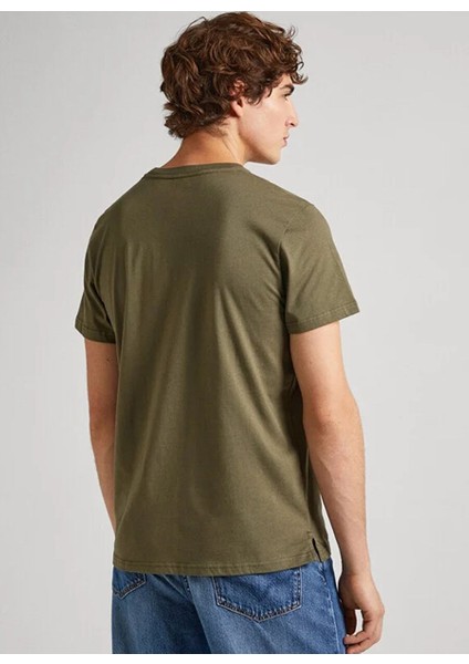 Yeşil Erkek Regular Fit Baskılı T-Shirt PM509210 679 Craıg