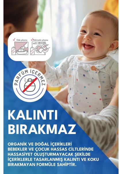 Baby Organik Antialerjik Bebek Çamaşır Deterjanı Parfümsüz 50 Yıkama fırsatları