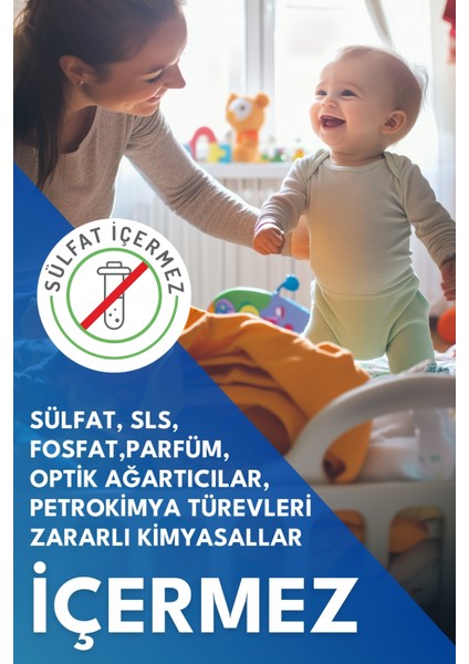 Baby Organik Antialerjik Bebek Çamaşır Deterjanı Parfümsüz 50 Yıkama