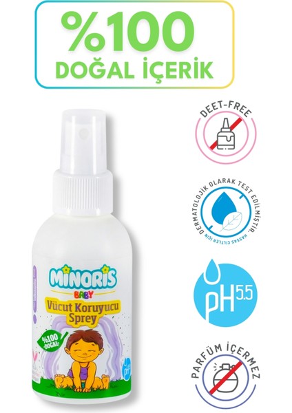 Baby Organik Vücut Koruyucu Sprey 100 ml Vegan fiyatları