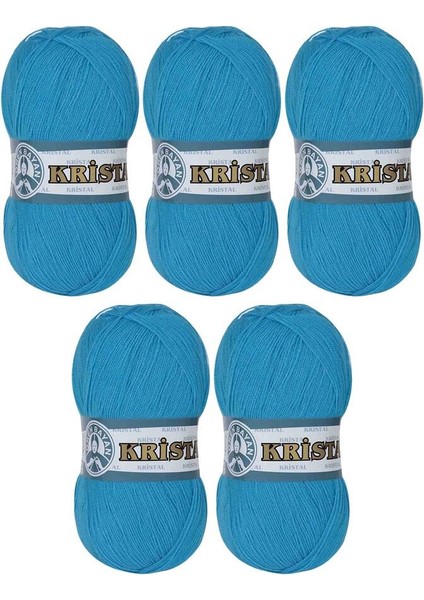 Mlvx Kristal El Örgü Ipi 5 Li Kod/renk: Parlak Turkuaz 025 Blsm