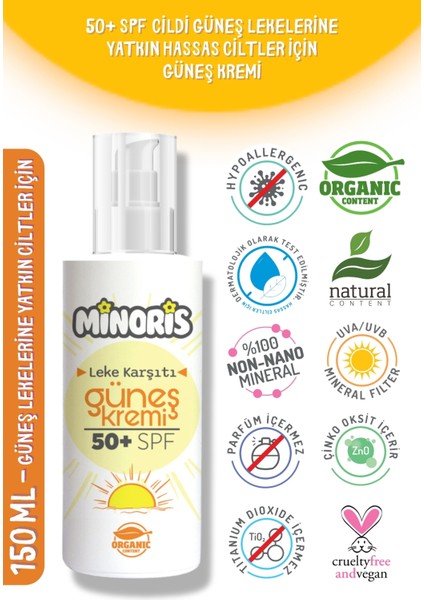 Leke Karşıtı Güneş Kremi Spf 50 150 ml