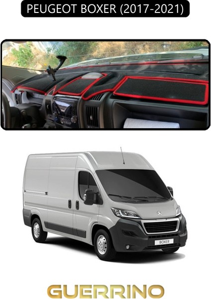 Peugeot Boxer 2017 - 2021TORPİDO Koruma Halısı Siyah Kenar