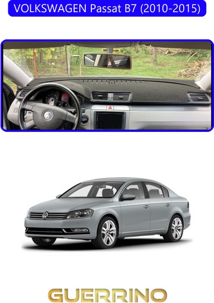 Volkswagen Passat B7 (2010-2015)TORPİDO Koruma Halısı Mavi Kenar