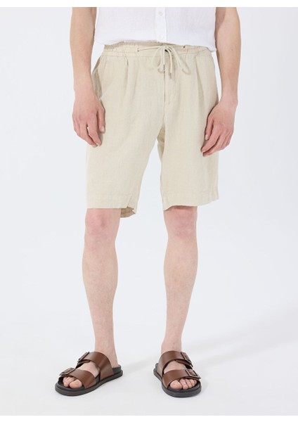 Bej Erkek Standart Bermuda Şort Mr Rog Short