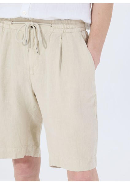 Bej Erkek Standart Bermuda Şort Mr Rog Short