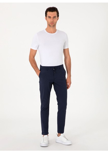 Lacivert Erkek Slim Fit Chino Pantolon Paul