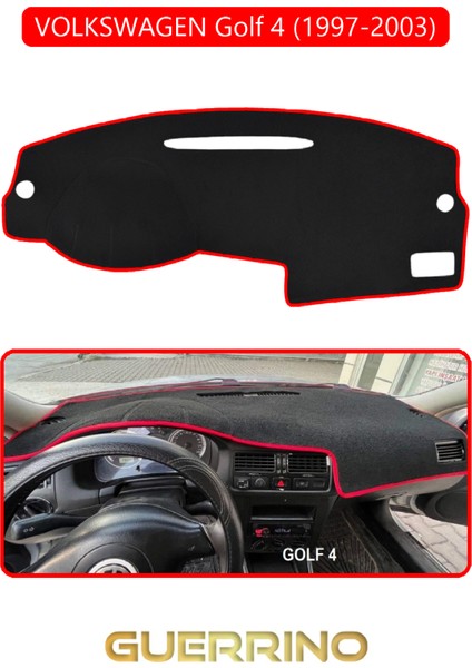 Volkswagen Golf 4 (1997-2003) Torpido Koruma Halısı Kırmızı Kenar