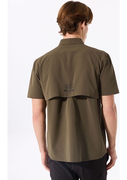 D4SM-GML3229 Haki Relaxed Fit Düz Erkek Gömlek indirimleri