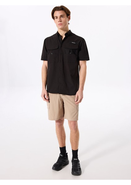D4SM-GML3229 Siyah Relaxed Fit Düz Erkek Gömlek fiyatları