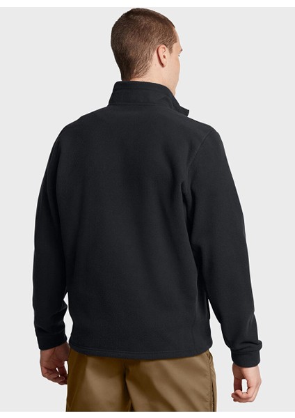 Siyah Erkek Fermuarlı Normal Düz Sweatshirt 1387570-001 Ua Expanse Fleece Hz