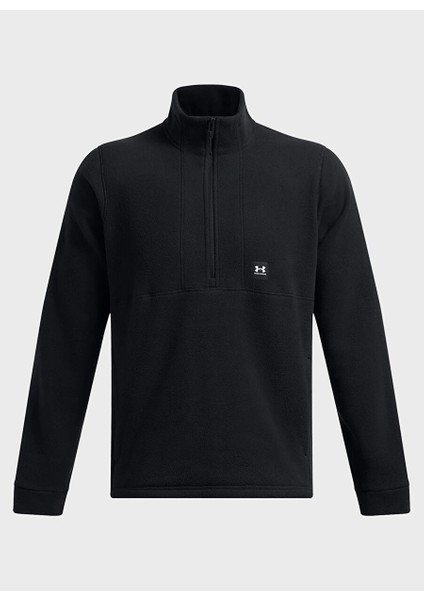 Siyah Erkek Fermuarlı Normal Düz Sweatshirt 1387570-001 Ua Expanse Fleece Hz
