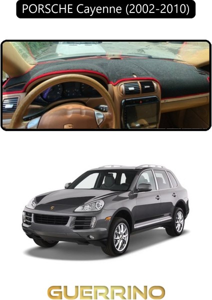 Porsche Cayenne (2002-2010) - (955 / 957; )Torpido Koruma Halısı Siyah Kenar