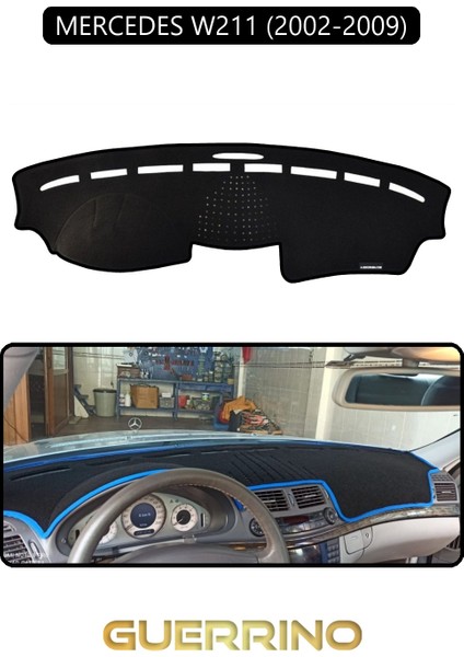 Mercedes W211 2002-2009TORPİDO Koruma Halısı Siyah Kenar