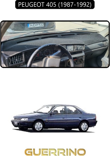 Peugeot 405 (1987-1992) ;torpido Koruma Halısı Siyah Kenar