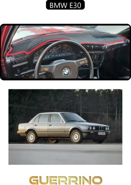 Bmw E30TORPİDO Koruma Halısı Siyah Kenar
