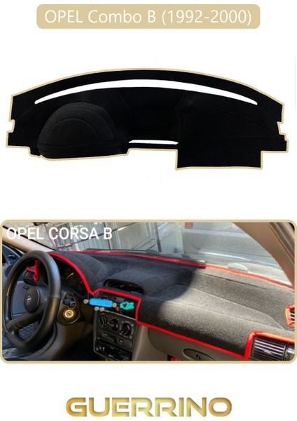 Opel Corsa B Combo B (1992-2000)TORPİDO Koruma Halısı Bej Kenar