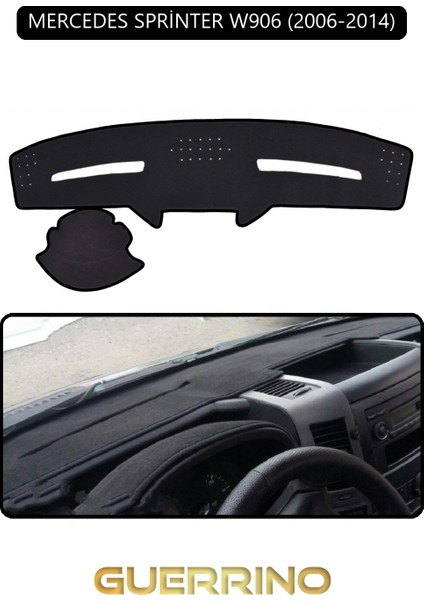 Mercedes Sprinter W906 2006-2014TORPİDO Koruma Halısı Siyah Kenar