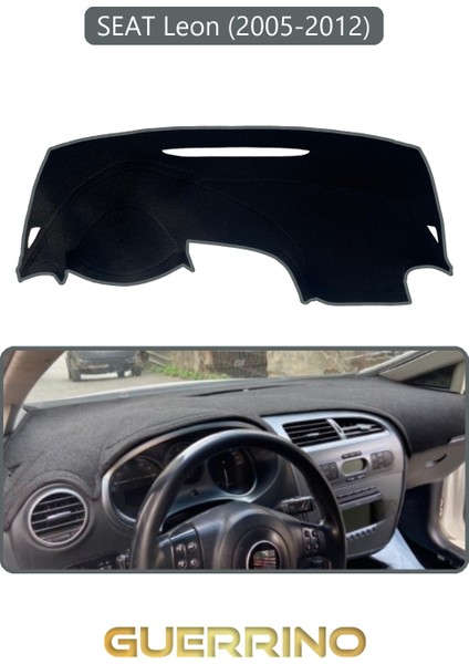 Seat Leon (2005-2012)TORPİDO Koruma Halısı Gri Kenar