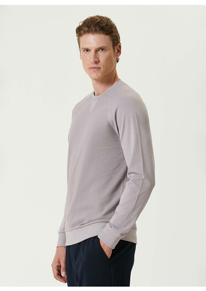Gül Kurusu Erkek Bisiklet Slim Fit Sweatshirt 1093012