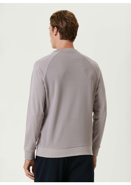 Gül Kurusu Erkek Bisiklet Slim Fit Sweatshirt 1093012