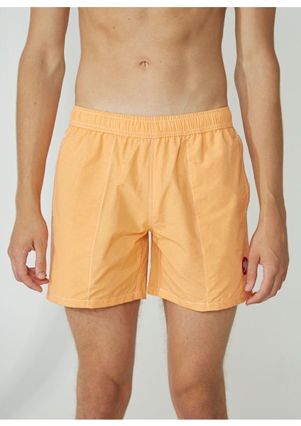 Turuncu Erkek Bağlamalı Bel Şort New Swımm Boxer