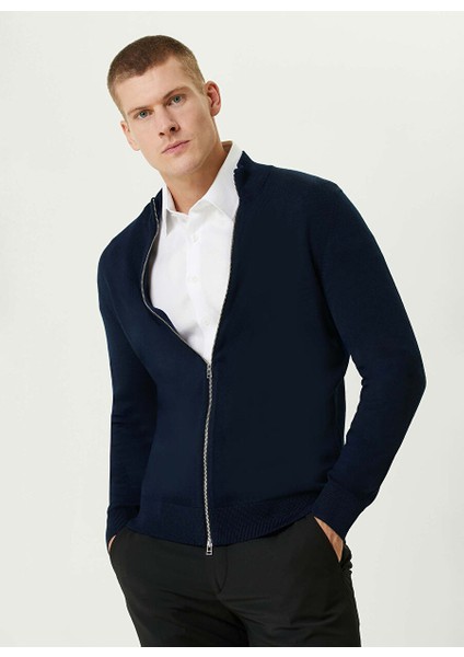 Lacivert Erkek Dik Slim Fit Düz Hırka 1091744 fiyatları