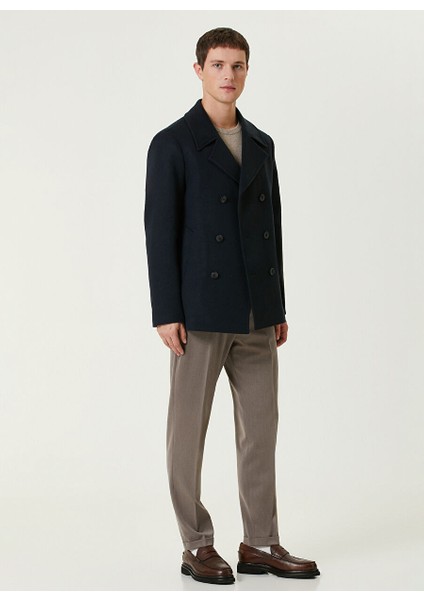 Bej Erkek Bisiklet Slim Fit Düz Kazak 1091812