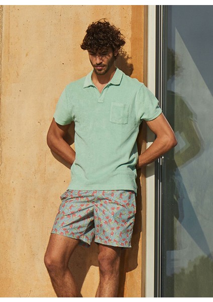 Polo Yaka Yeşil Erkek T-Shirt Mr Mito