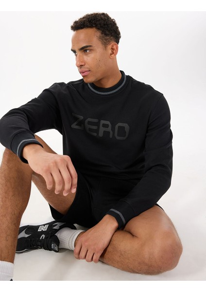 Gmg Fırenze Siyah Erkek Bisiklet Regular Fit Sweatshirt GU25MSS08020