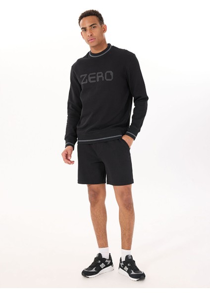 Gmg Fırenze Siyah Erkek Bisiklet Regular Fit Sweatshirt GU25MSS08020