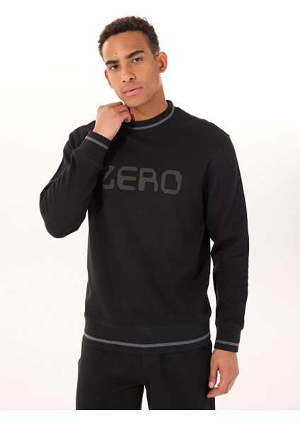 Gmg Fırenze Siyah Erkek Bisiklet Regular Fit Sweatshirt GU25MSS08020
