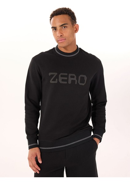 Gmg Fırenze Siyah Erkek Bisiklet Regular Fit Sweatshirt GU25MSS08020