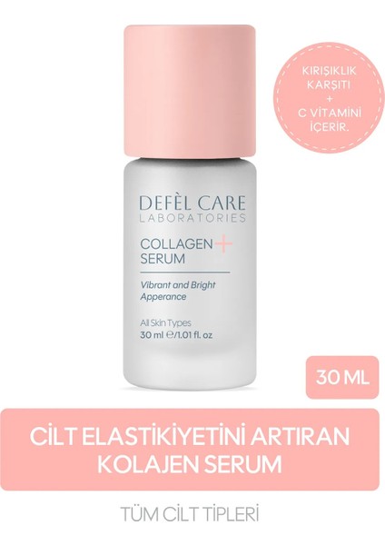 Kolajen Serum C Vitamin+ Canlandırıcı Parlaklık Veren Cilt Elastikiyetini Artıran Serum (30 Ml)