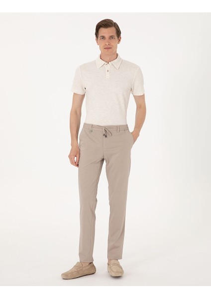 Bej Ex. Slim Fit Kumaş Pantolon