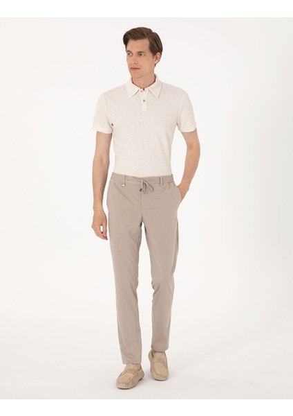 Bej Ex. Slim Fit Kumaş Pantolon