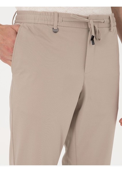 Bej Ex. Slim Fit Kumaş Pantolon