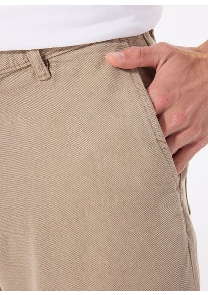 Bej Erkek Normal Bermuda Şort LV04RB929GU22 90S Straıght Overdye