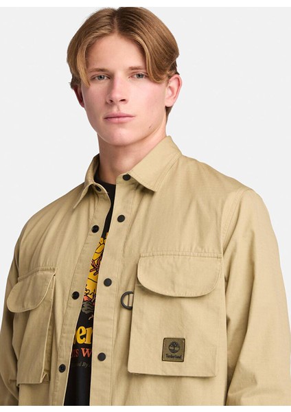 Tımberland Bej Utility Overshirt Erkek Gömlek TB0A68FFDH41
