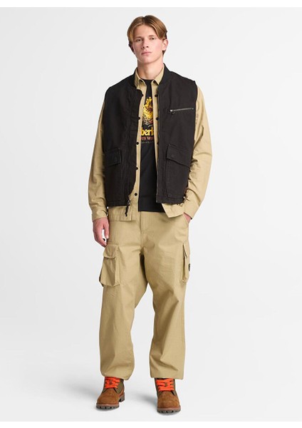 Tımberland Bej Utility Overshirt Erkek Gömlek TB0A68FFDH41