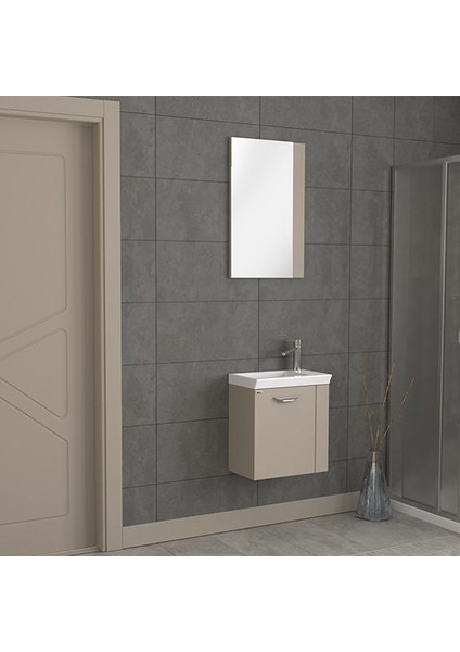 Minila 45 cm Latte Banyo Dolabı modelleri