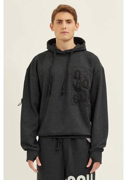 Isatum Kapüşonlu Sweat - Antrasit