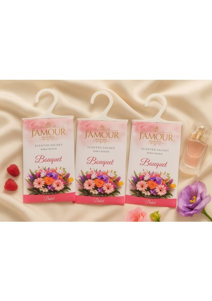 Buket Askılı Dolap ve Çekmece Kokusu 3'lü Paket